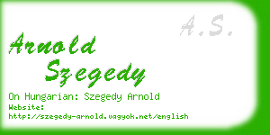 arnold szegedy business card